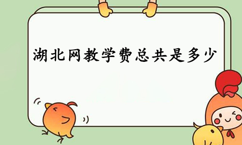 湖北网教学费总共多少