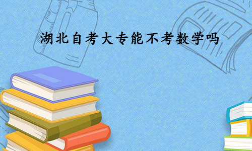 湖北自考大专能不考数学吗