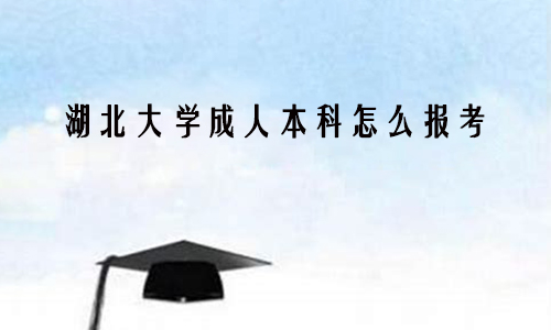 湖北大学成人本科怎么报考